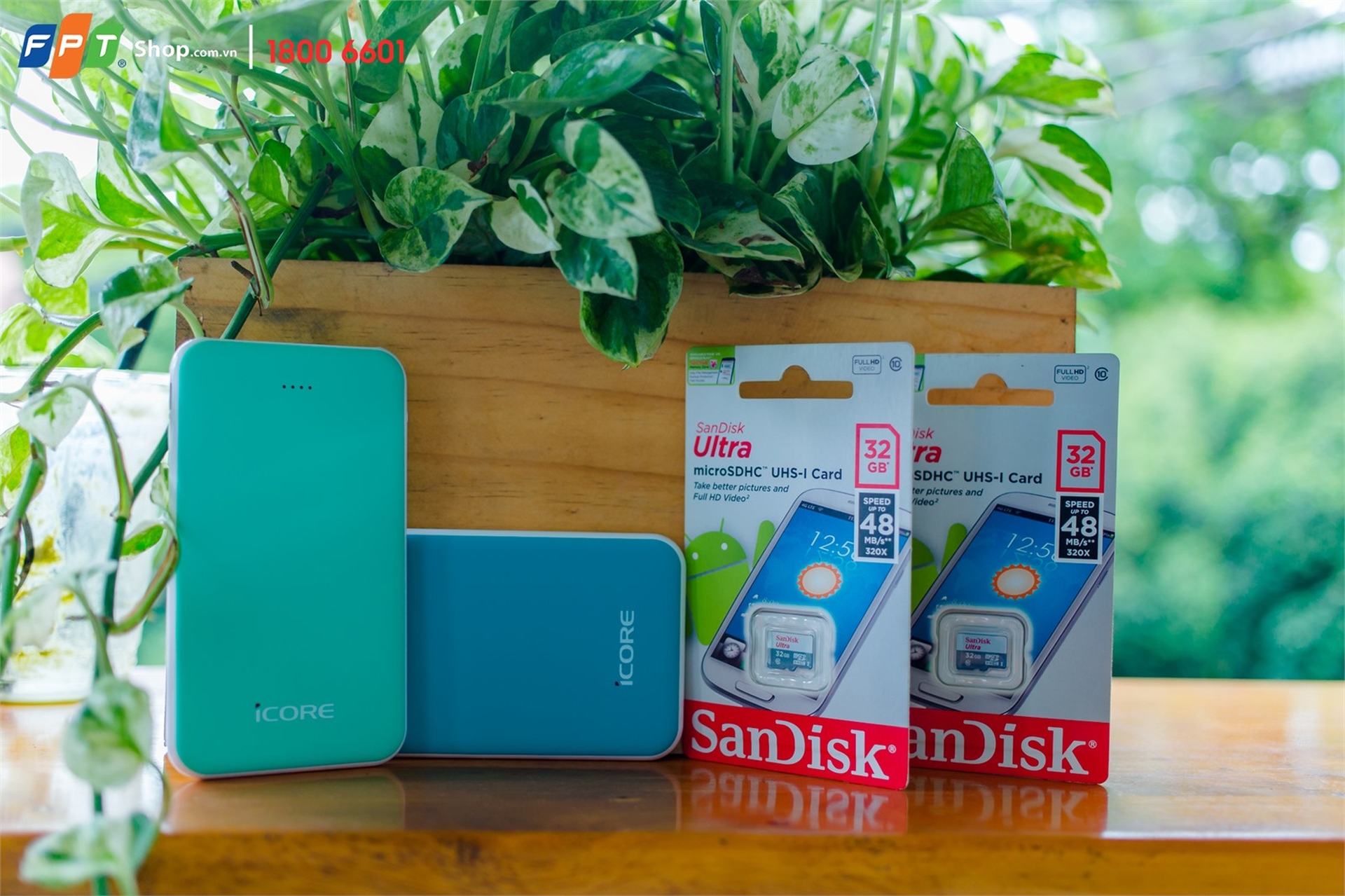 Chọn mua thẻ nhớ, FPT Shop tặng bạn gậy selfie, chuột máy tính hoặc sạc dự phòng