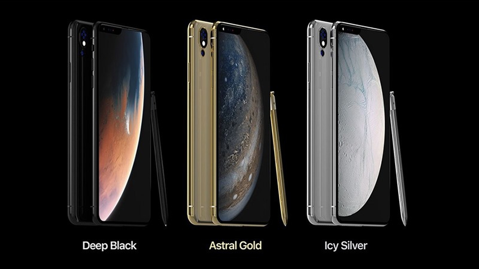 Concept iPhone 2019 với bút Stylus, 5 camera, tai thỏ lệch