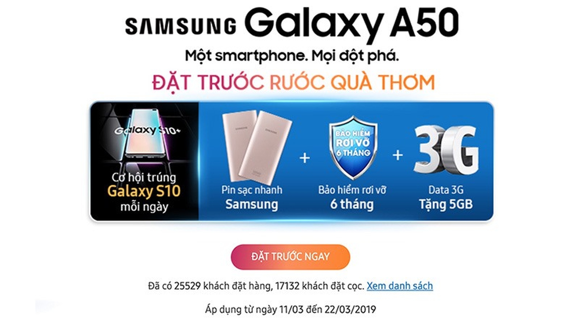 Giải mã lượng đặt hàng khủng của Galaxy A50
