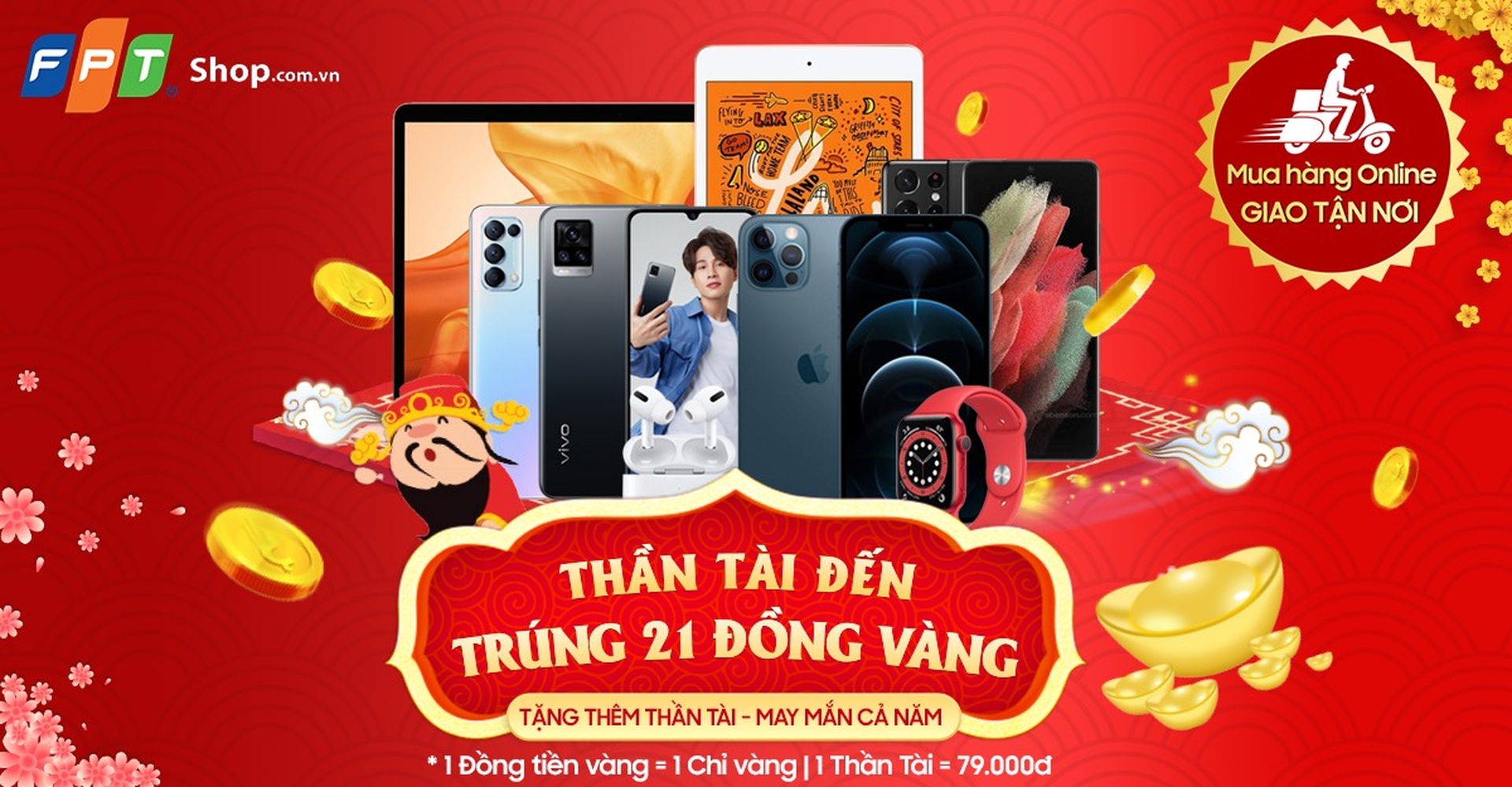 FPT Shop lì xì 21 đồng vàng và ‘Thần Tài may mắn’ xuyên Tết Tân Sửu