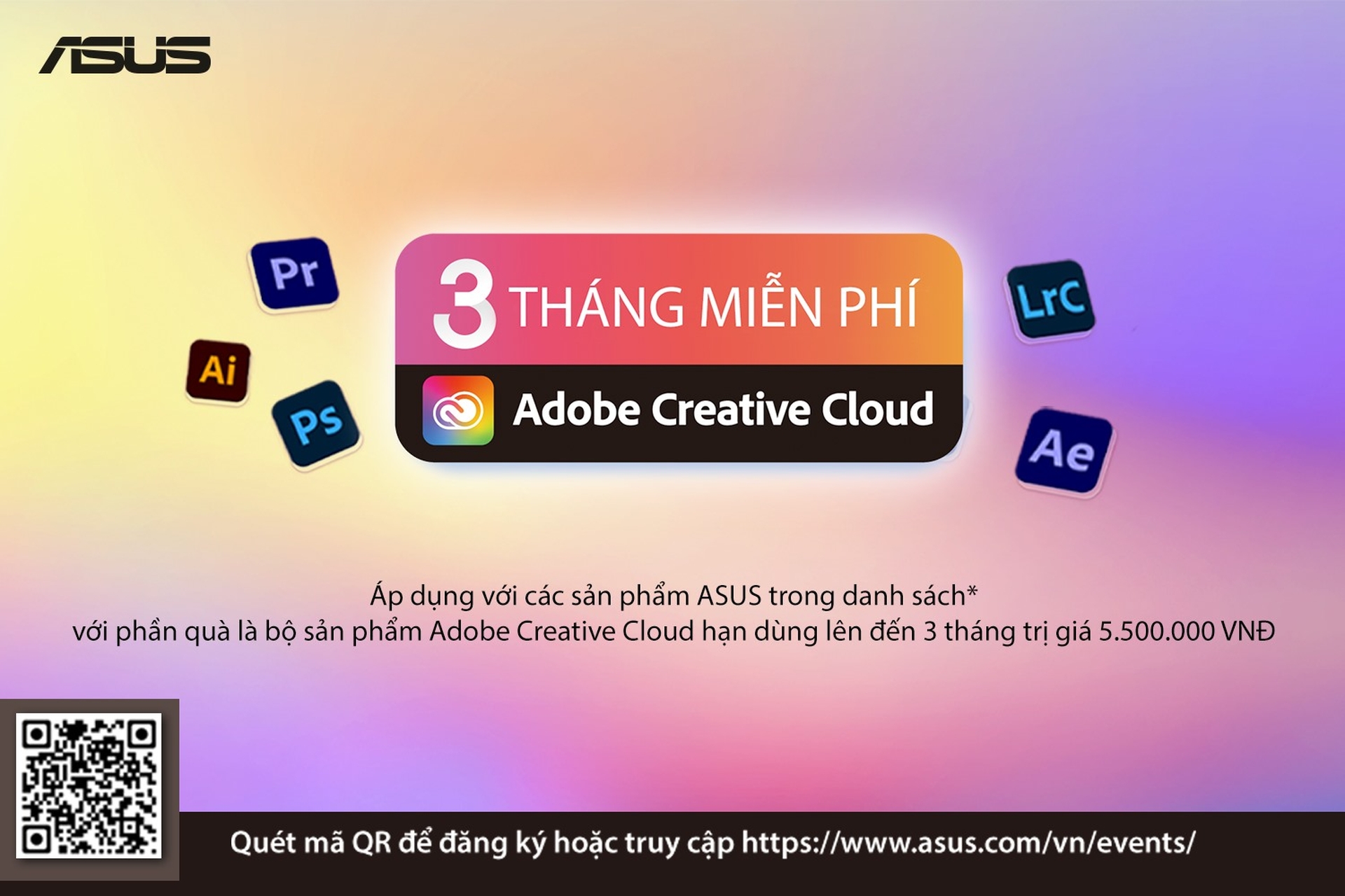 FPT Shop tặng Adobe Creative Cloud cho khách hàng mua màn hình ASUS ProArt