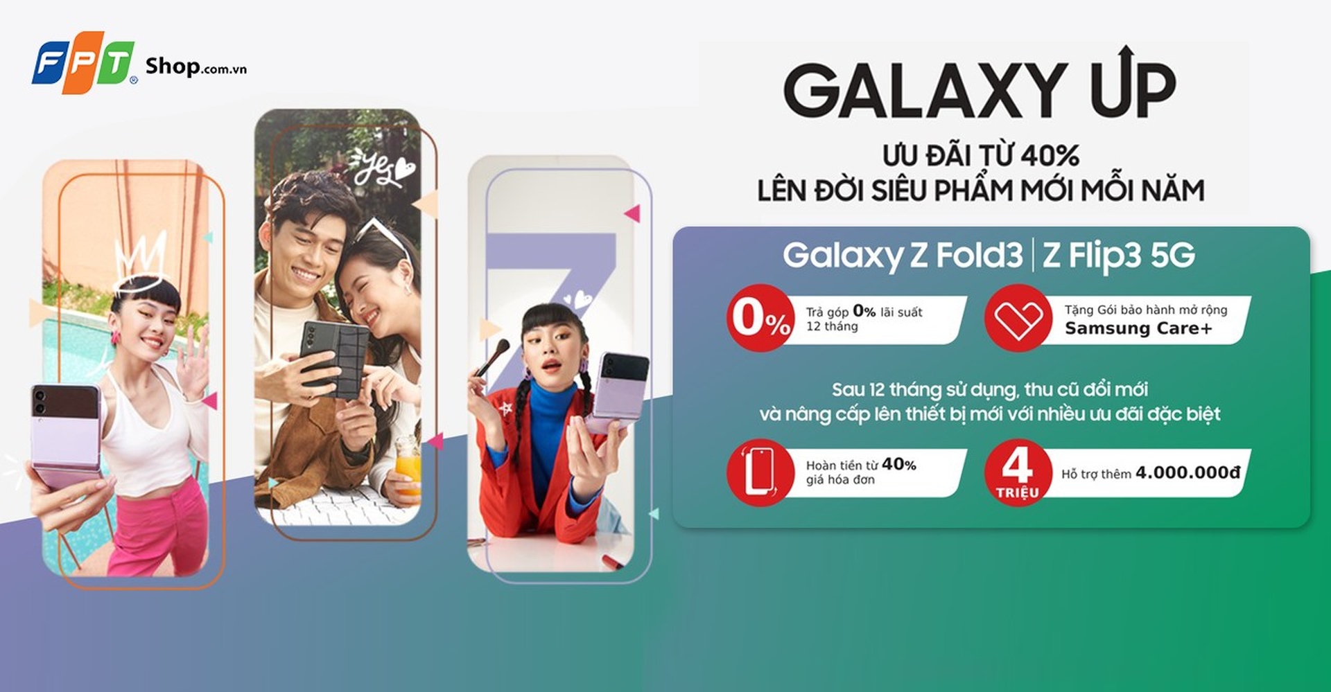 FPT Shop tặng ưu đãi đặc quyền cho chủ nhân Galaxy Z Fold3 | Z Flip3 5G