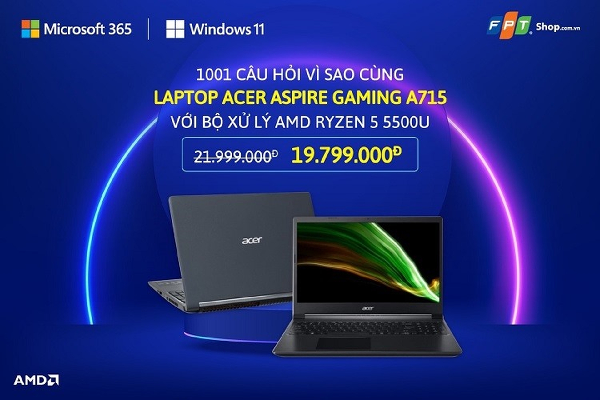 Laptop Acer Aspire Gaming A715: Liệu AMD Ryzen 5 5500U có mạnh hơn Intel Core i7 thế hệ 11?