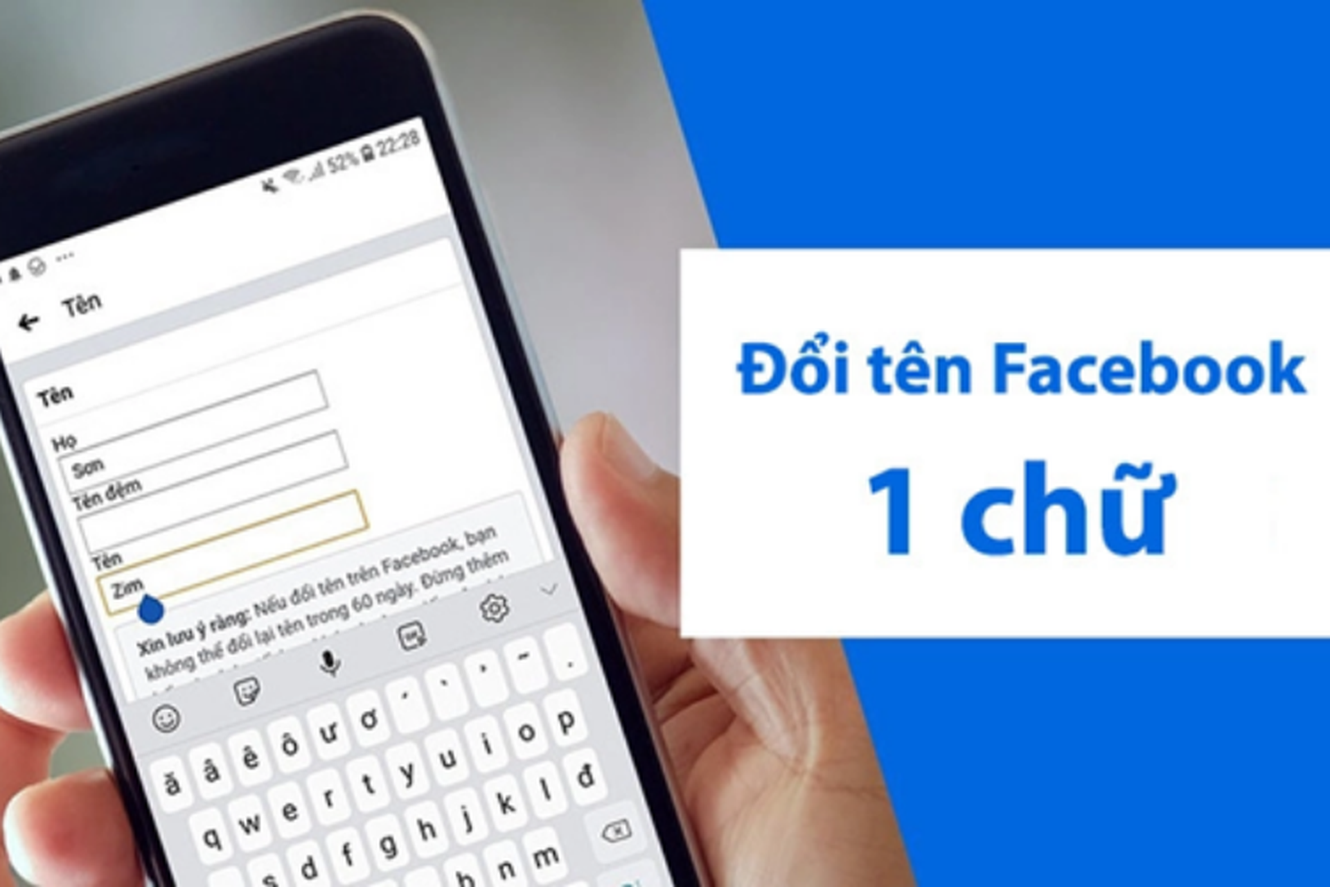 Thay đổi tên cho các loại tài khoản khác trên Facebook