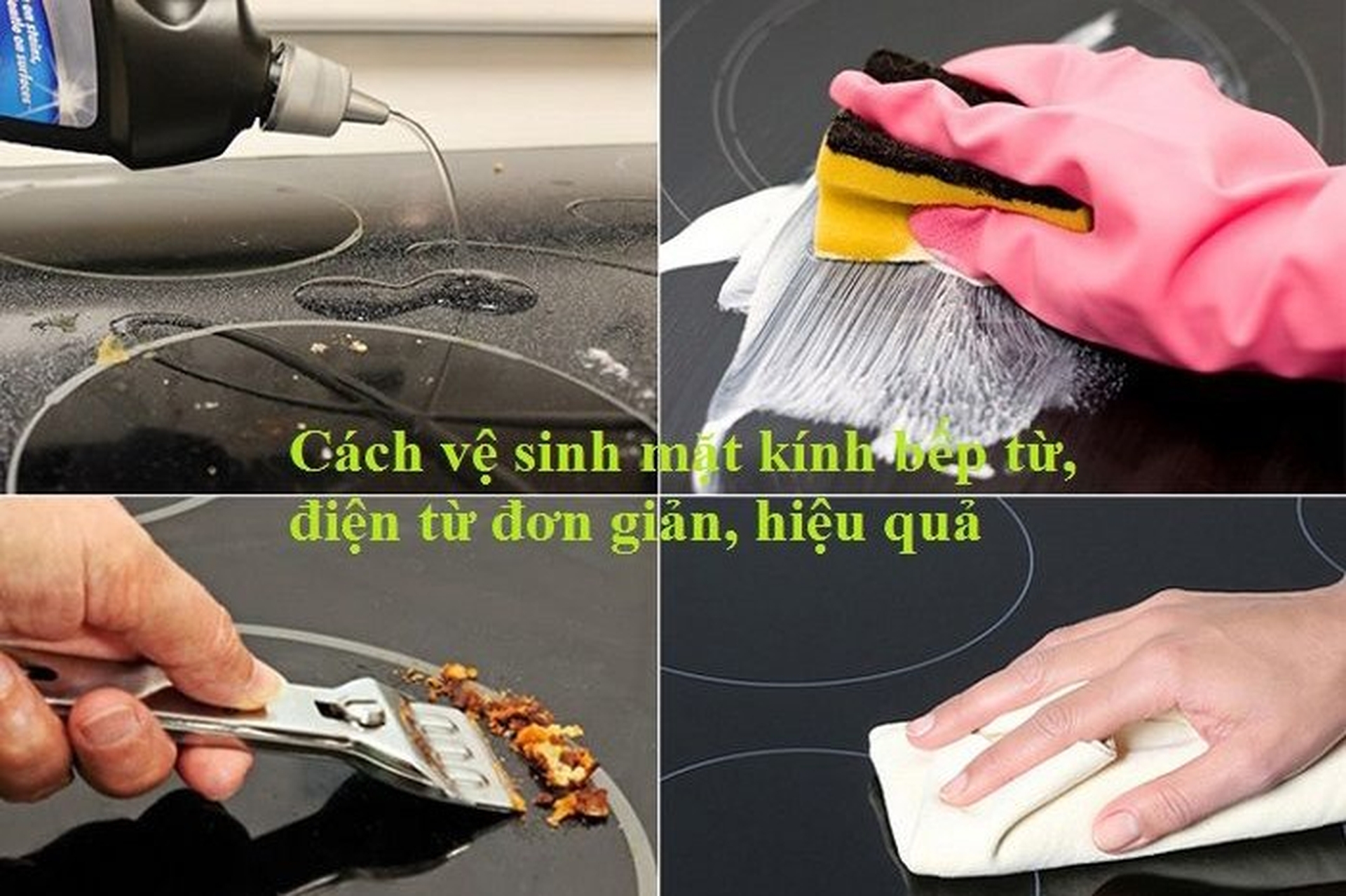 Cách vệ sinh bếp từ sạch bong kin kít chỉ trong vài phút