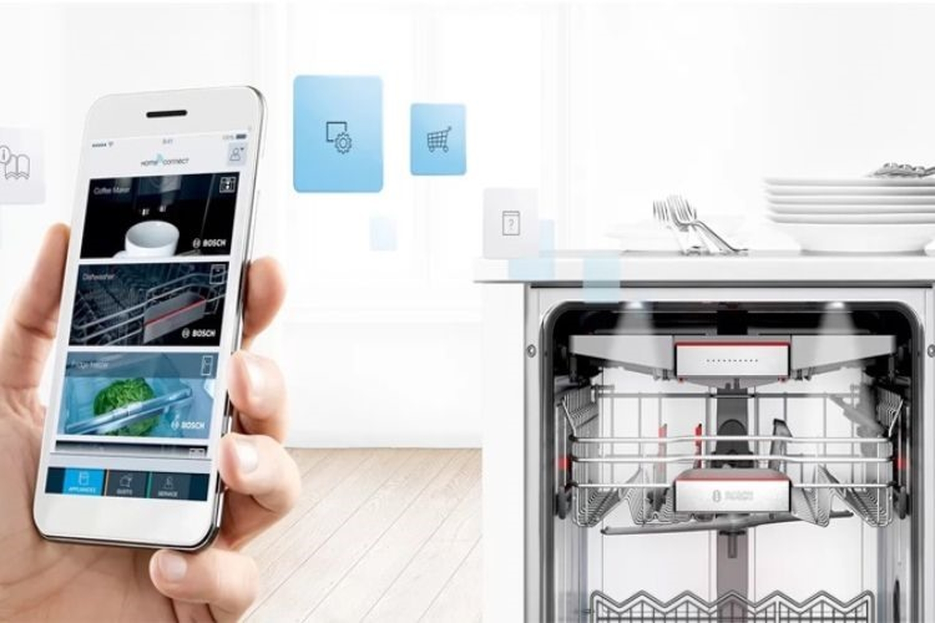 Điều kiện cần có để kết nối Home Connect trên máy rửa bát Bosch với điện thoại