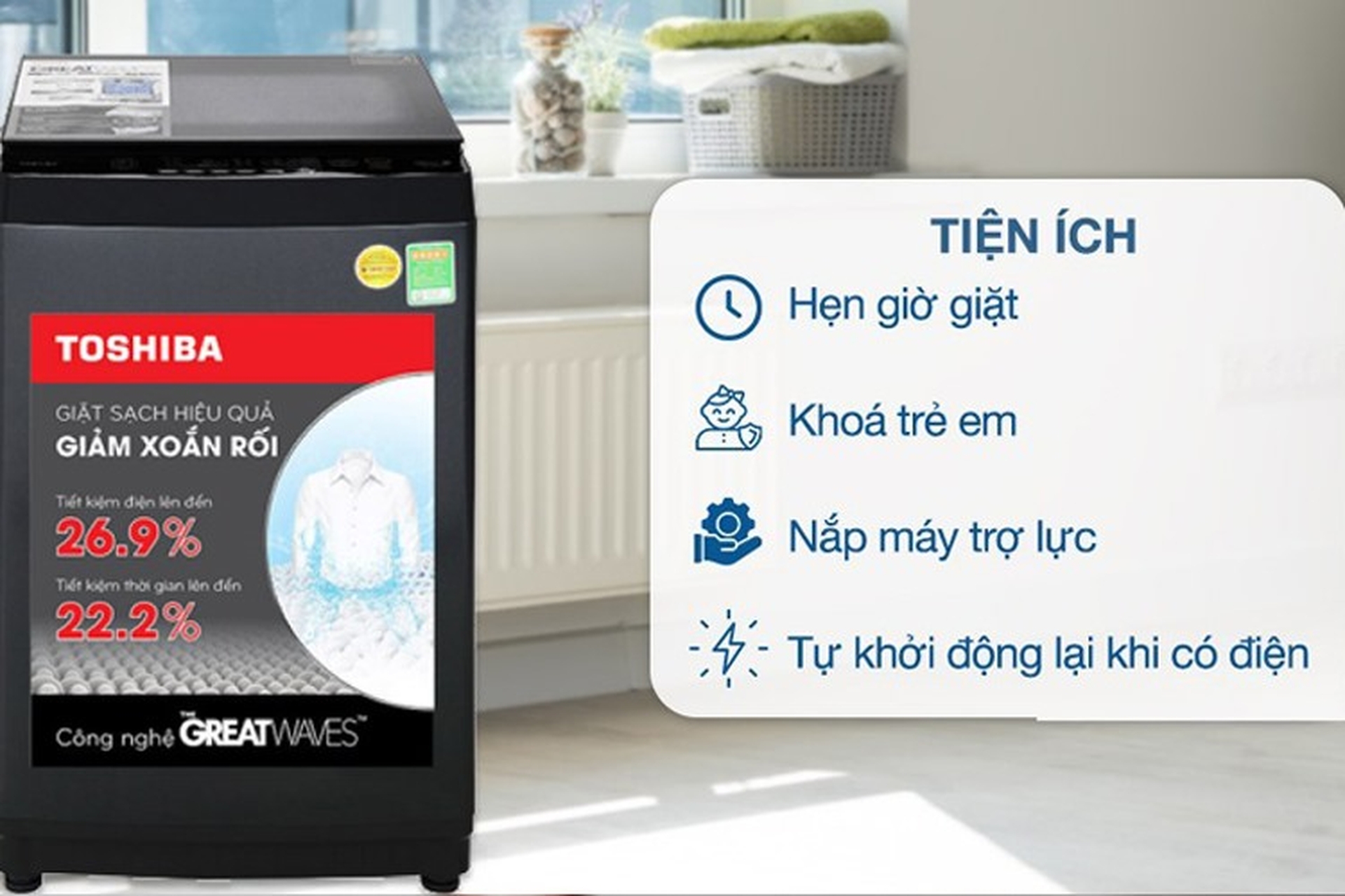 Hướng dẫn cách hẹn giờ máy giặt Toshiba đơn giản, chi tiết dành cho các bà nội trợ