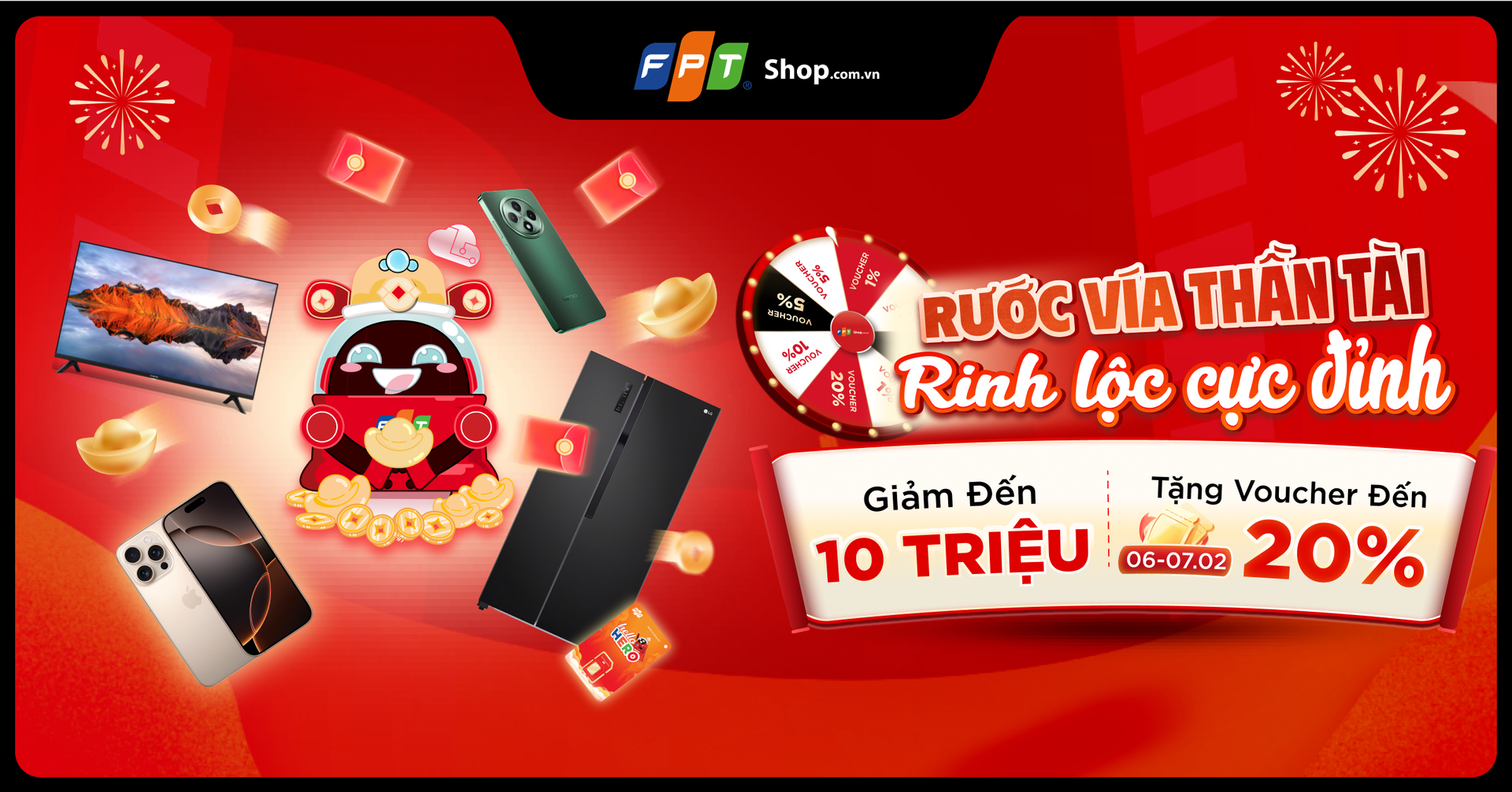 Đến FPT Shop Rước Vía Thần Tài - Rinh Lộc Cực Đỉnh 