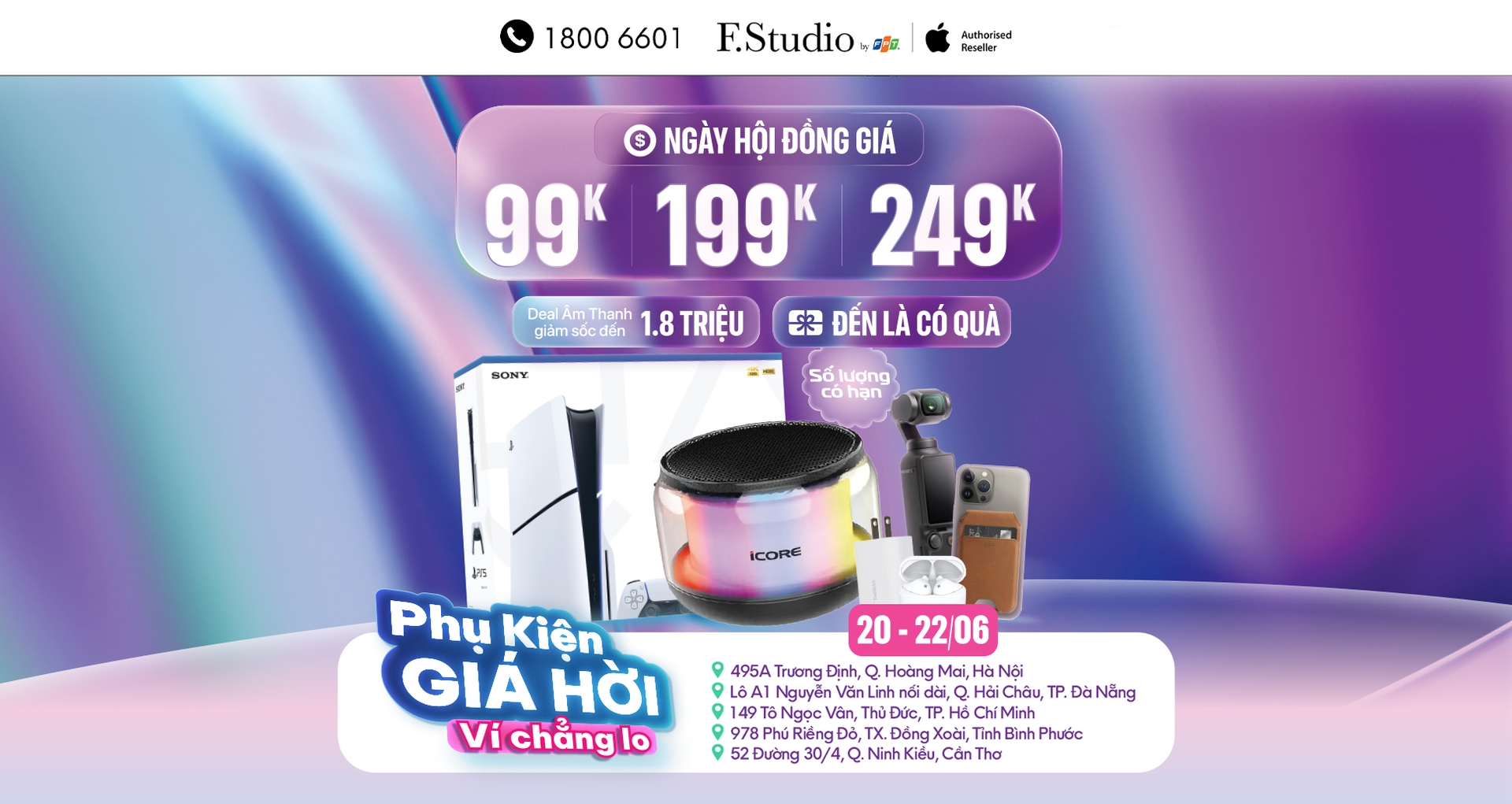 Phụ kiện giá hời - Ví chẳng lo: Đại tiệc đồng giá, tặng quà miễn phí