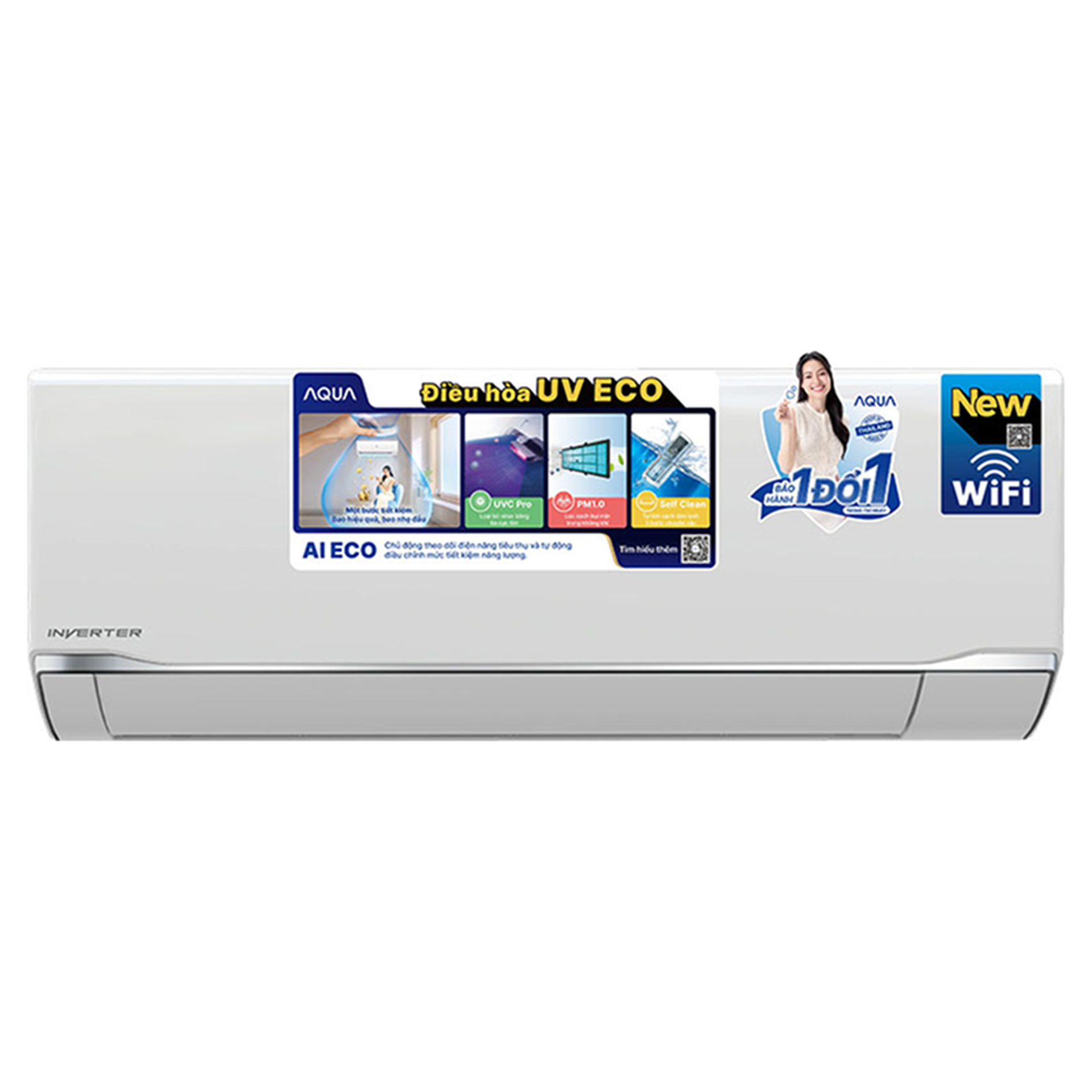 Máy lạnh Aqua Inverter 1 HP AQA-RUV10TA