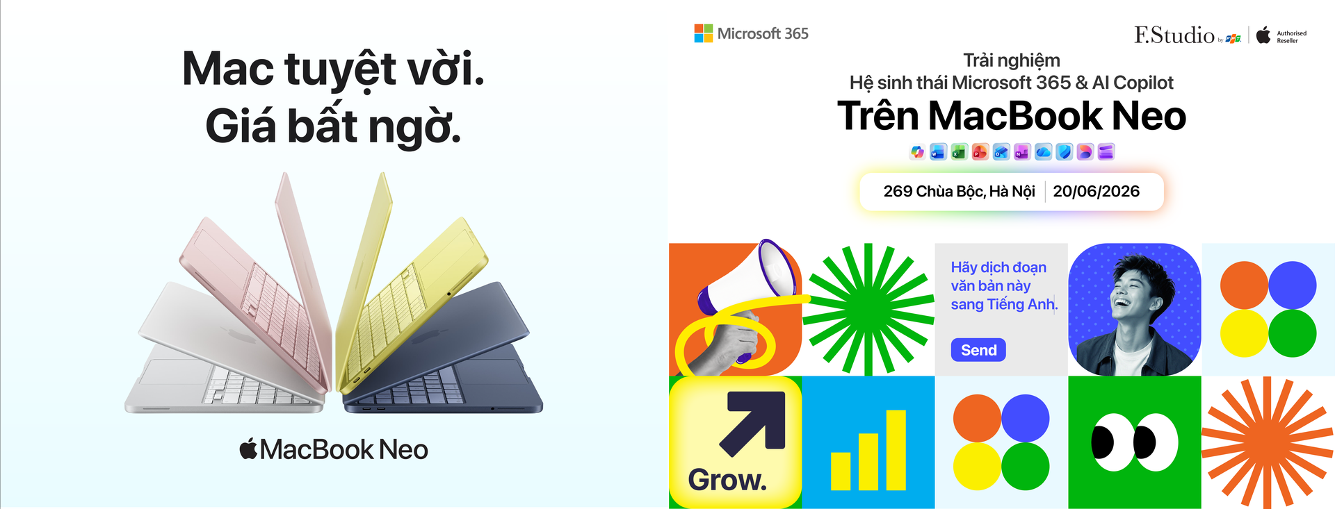 HST Microsoft 365 & AI Copilot trên MacBook Neo