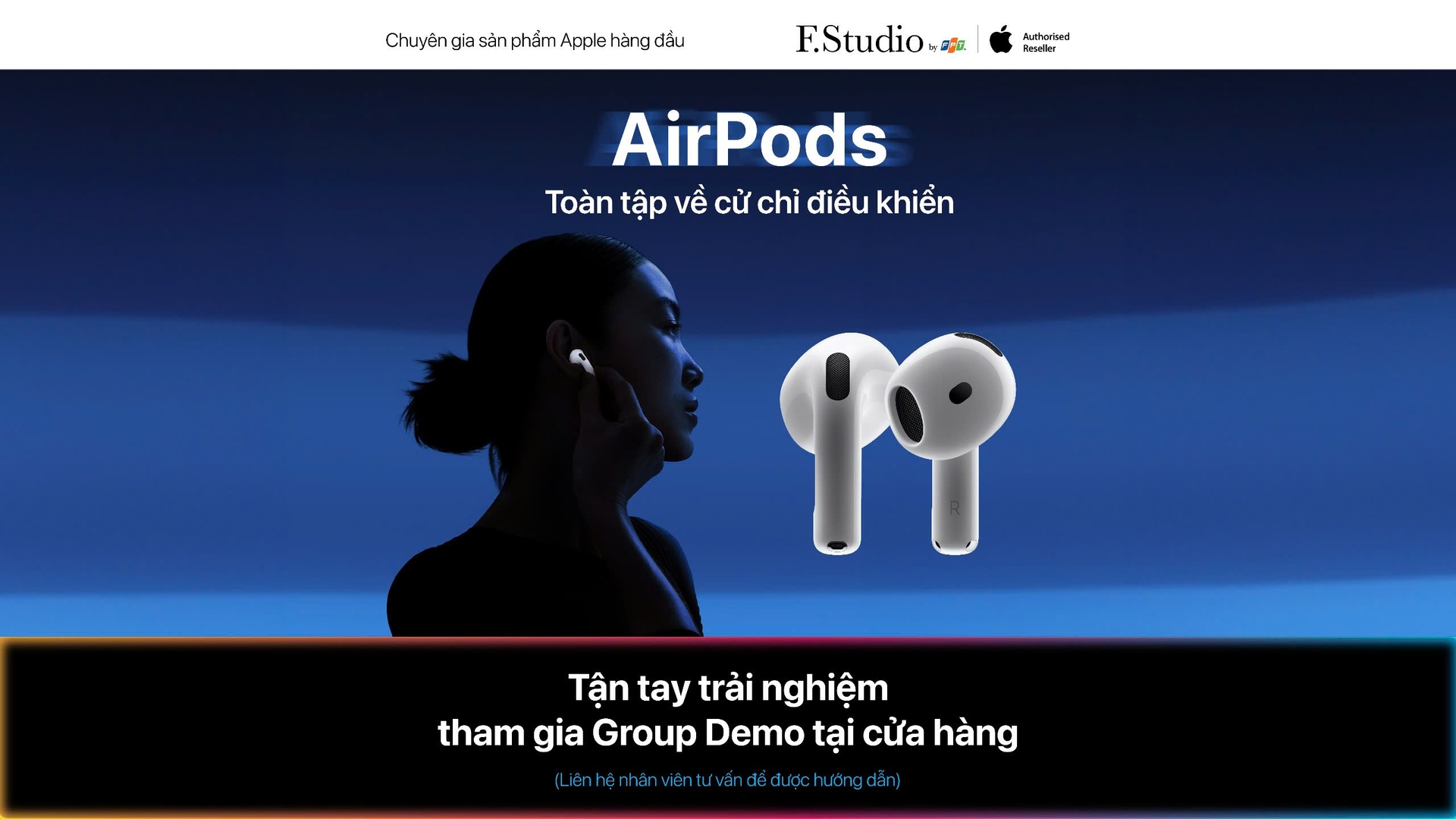 Group Demo AirPods: Làm chủ mọi cử chỉ điều khiển tại F.Studio by FPT