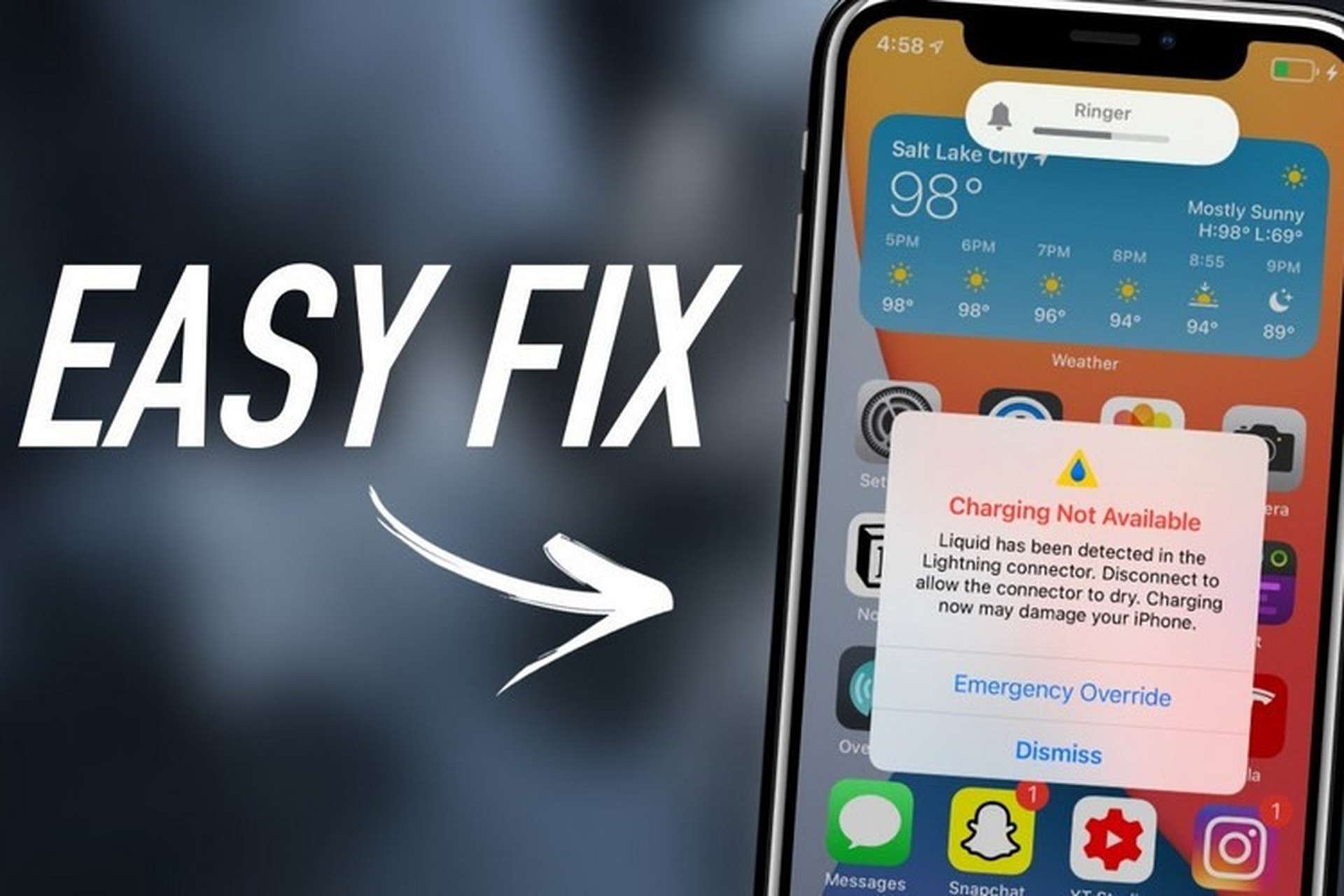 Khắc phục cảnh báo chất lỏng trong cổng Lightning trên iPhone