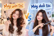 Máy uốn tóc và máy duỗi tóc khác nhau như thế nào? So sánh chi tiết và cách chọn máy phù hợp