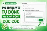 Hướng dẫn cách mở trang web tự động khi khởi động Cốc Cốc trên máy tính chi tiết