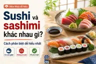 Sushi và sashimi khác nhau gì? Cách phân biệt dễ hiểu nhất