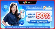 Thanh toán Kredivo tại FPT Shop, khách hàng mới nhận ưu đãi giảm ngay 50%