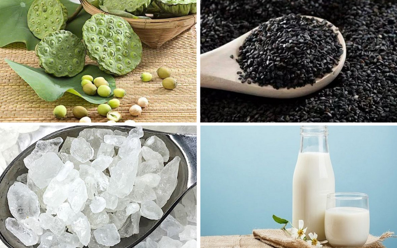 cách làm sữa hạt sen mè đen (ảnh 2)