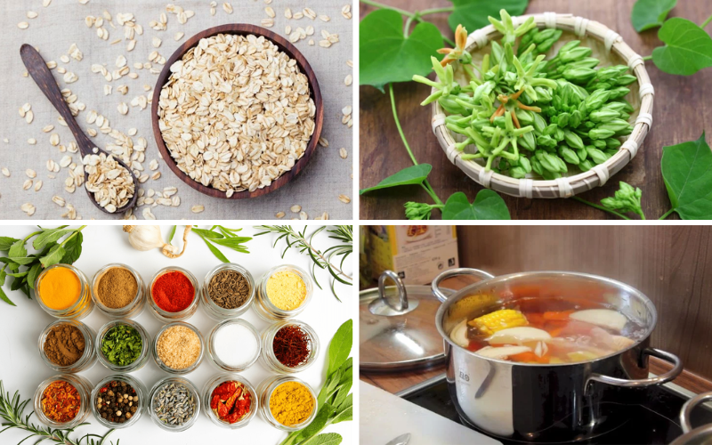 Cháo yến mạch hoa thiên lý (ảnh 1)