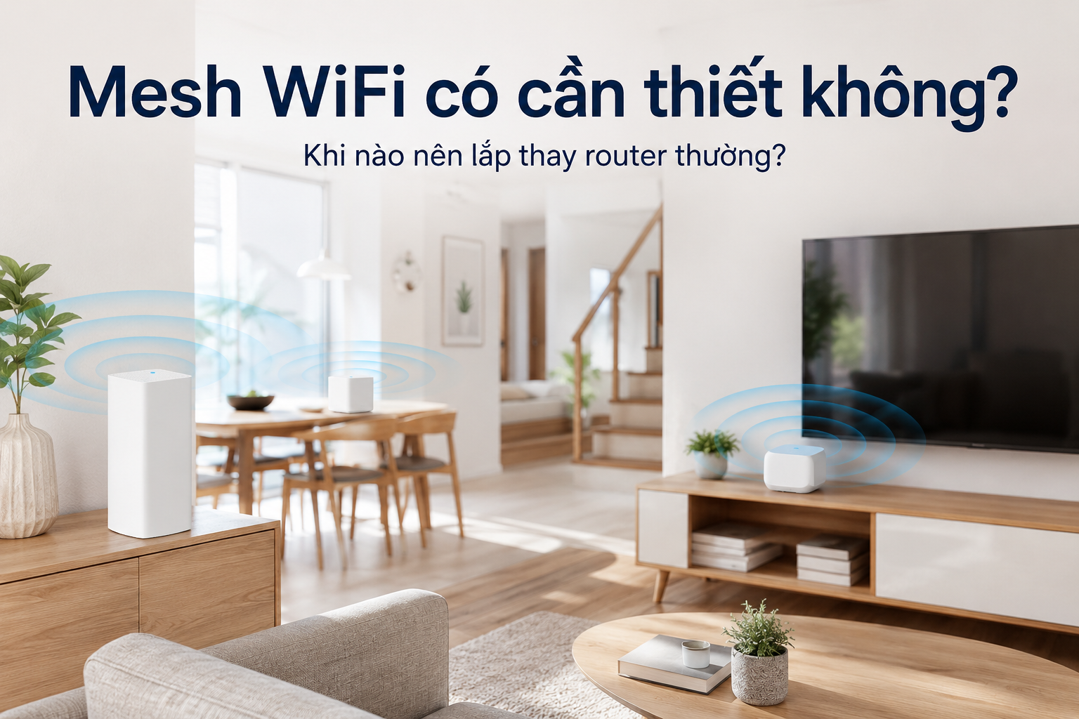 Mesh WiFi có cần thiết không? Khi nào nên lắp thay router thường?