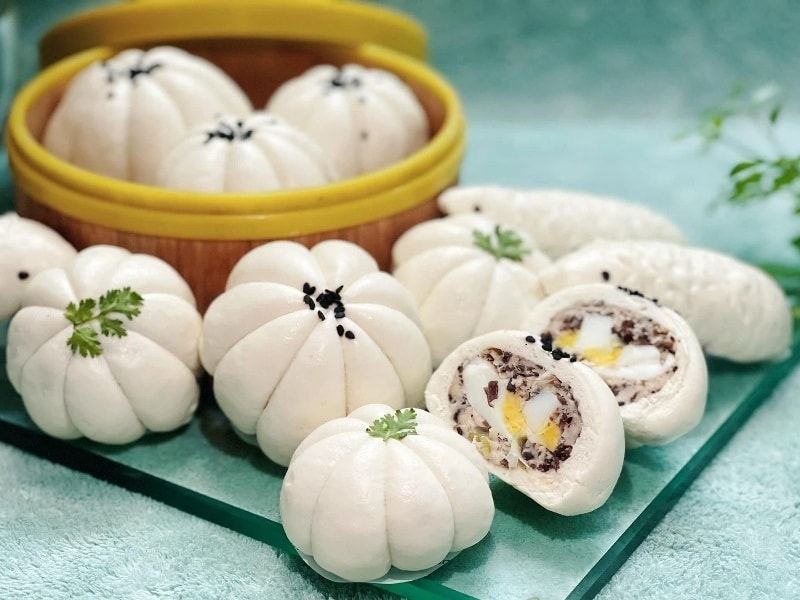 1 cái bánh bao nhân thịt 2 trứng bao nhiêu calo 5