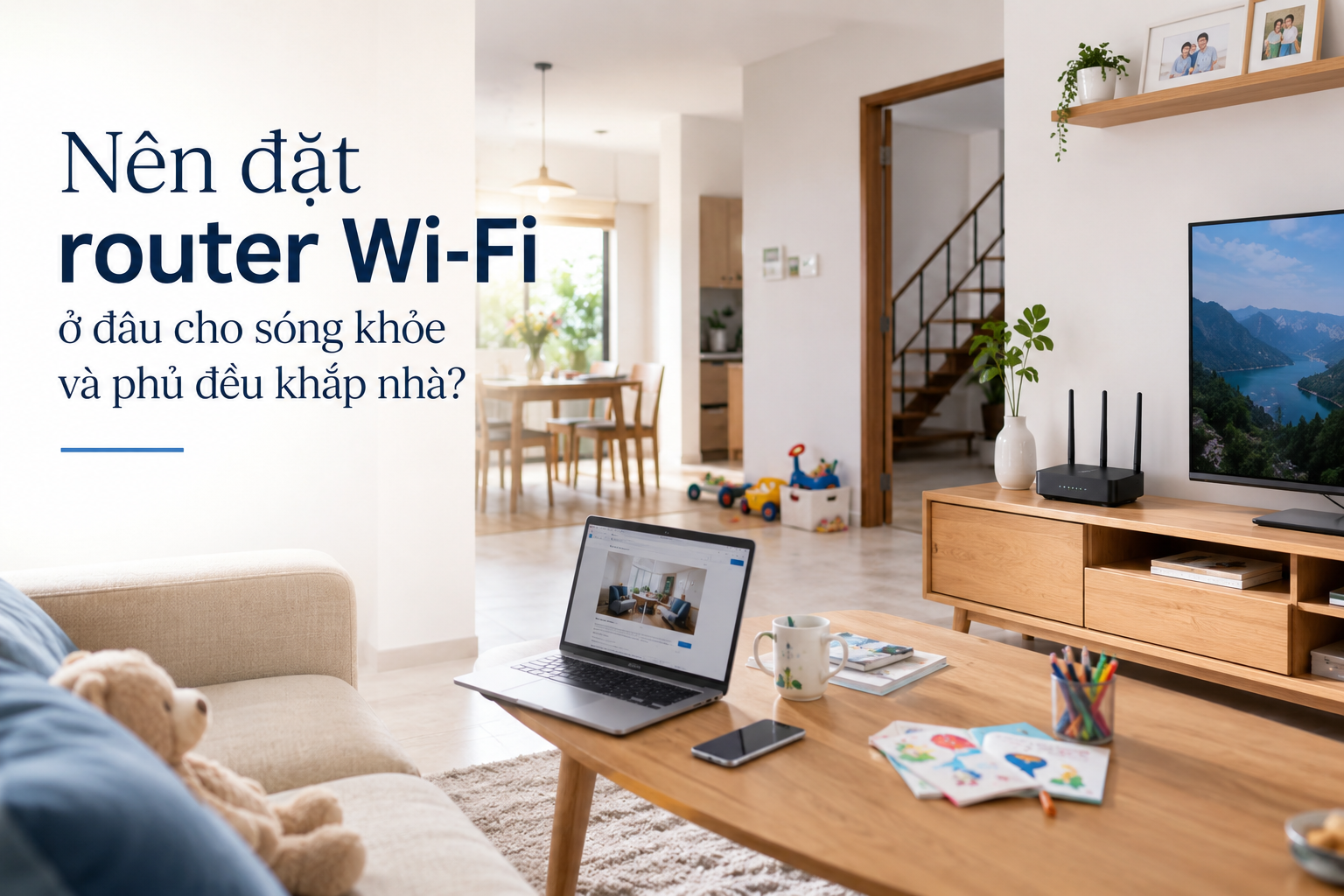 Nên đặt router Wi-Fi ở đâu cho sóng khỏe và phủ đều khắp nhà?