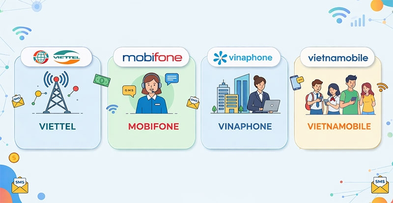 Một số gói cước SMS giá rẻ của các nhà mạng
