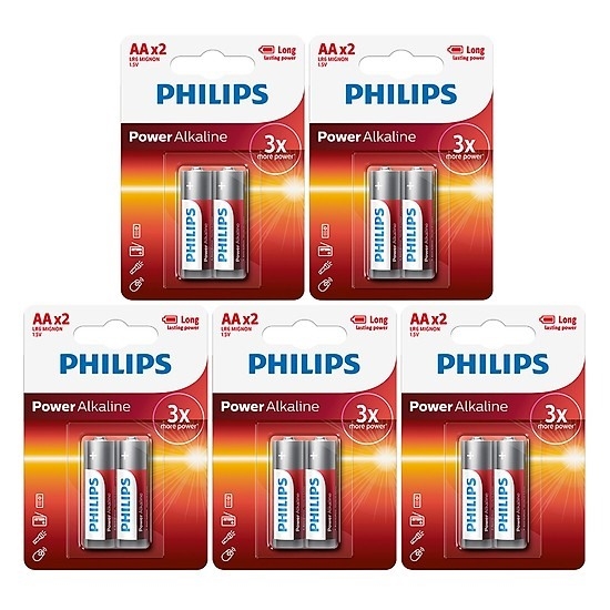 Pin Kiềm Philips Alkaline Aa Vỉ 2 Viên Red