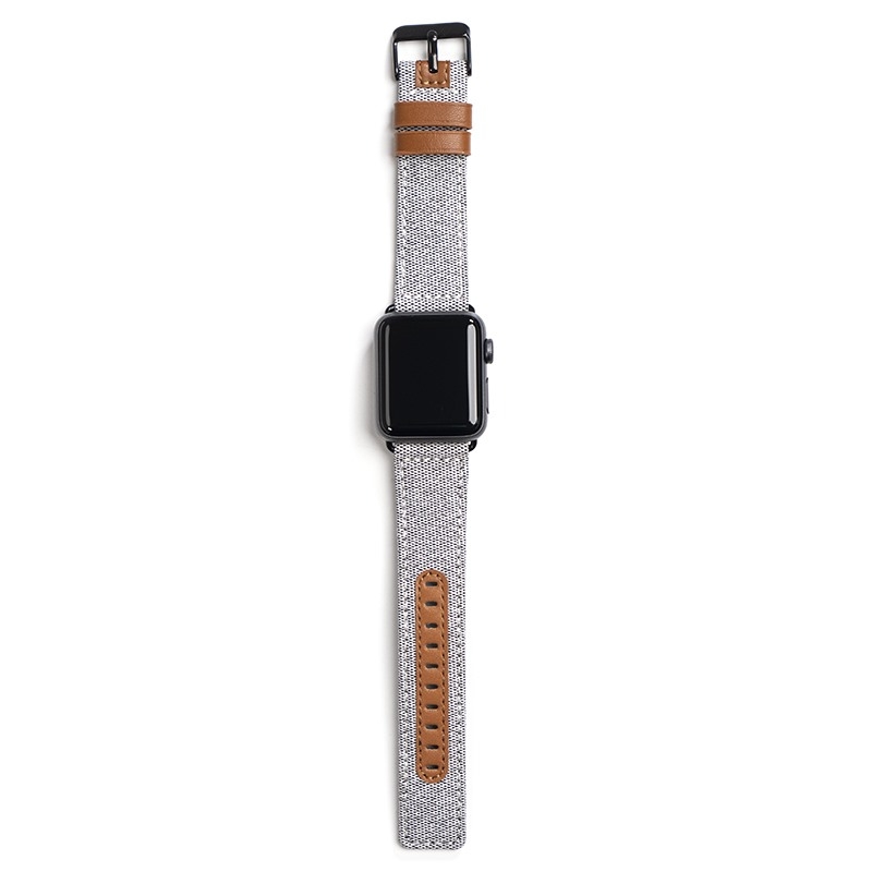 Dây Đeo Apple Watch S3/S4/S5 Ivalue Watchband - 40Mm Vải Sợi Veined Trắng