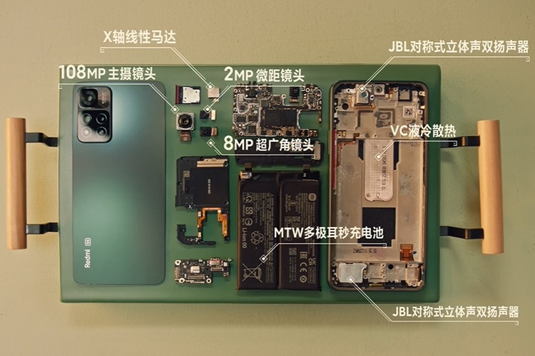 Xuất hiện video “mổ bụng” Xiaomi Redmi Note 11 Pro+
