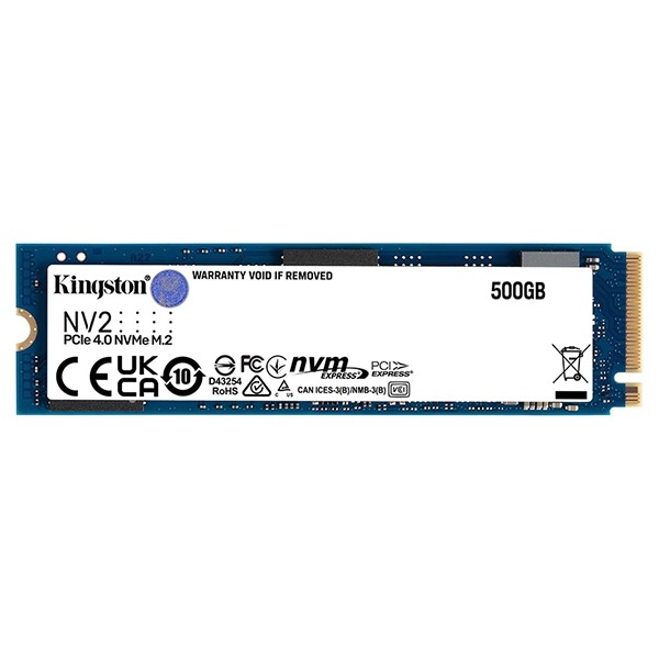 Ổ Cứng SSD Kingston 500 GB M.2 NVMe Đọc: 3500 MB/s - Ghi: 2100 MB/s (SNV2S/500G)