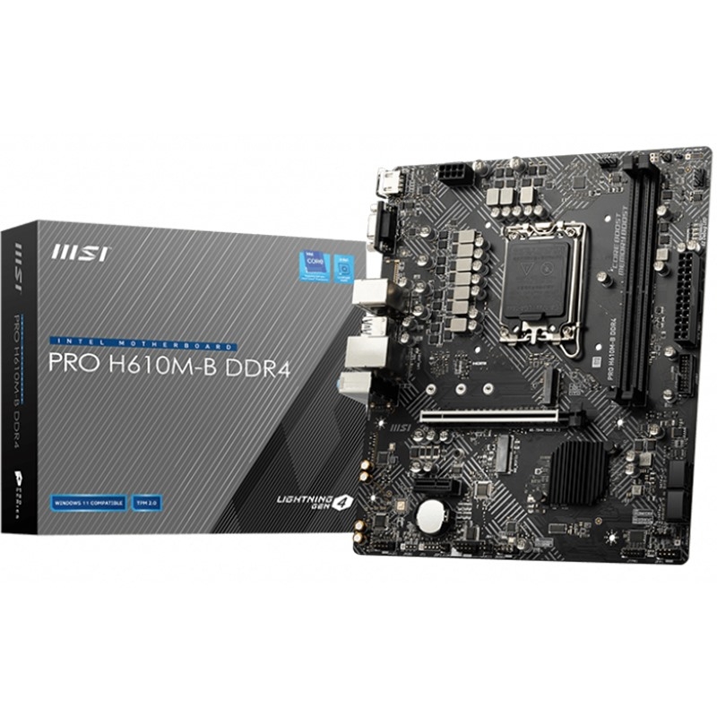 Mainboard Msi Pro H610M - B Ddr4 (Lga1700 - Matx From Factor - Ddr4)