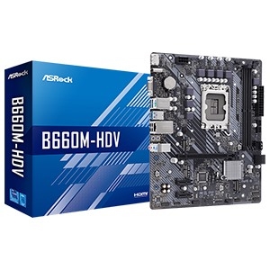 Mainboard ASROCK B660M-HDV (LGA1700 - Micro ATX Form Factor - DDR4)