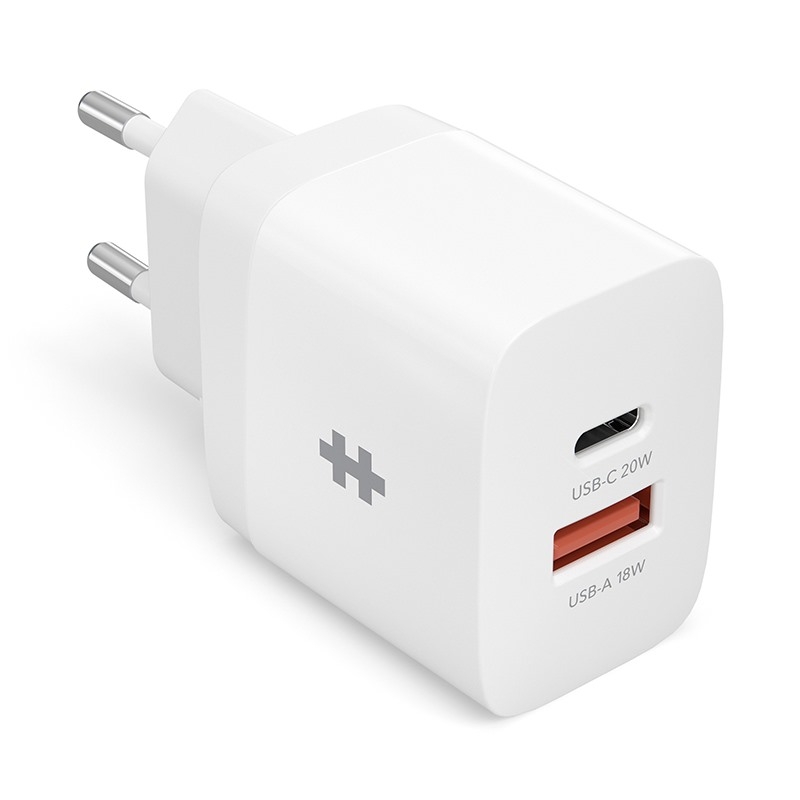 Củ sạc nhanh HyperJuice 20W 2 cổng (USB-C PD 20W + USB-A 18W)