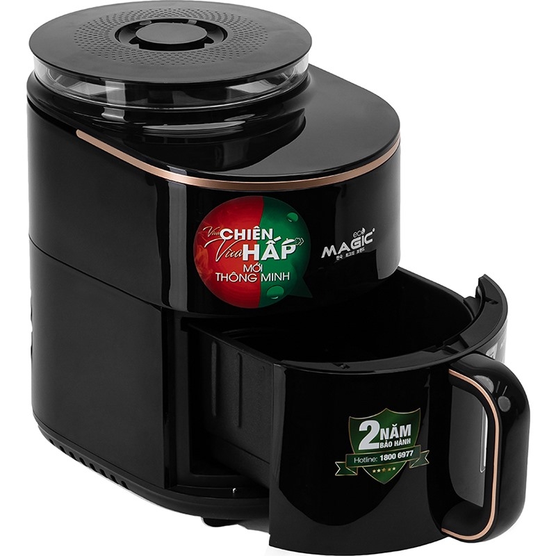 nồi chiên không dầu kết hợp hấp magic eco 5lít s05