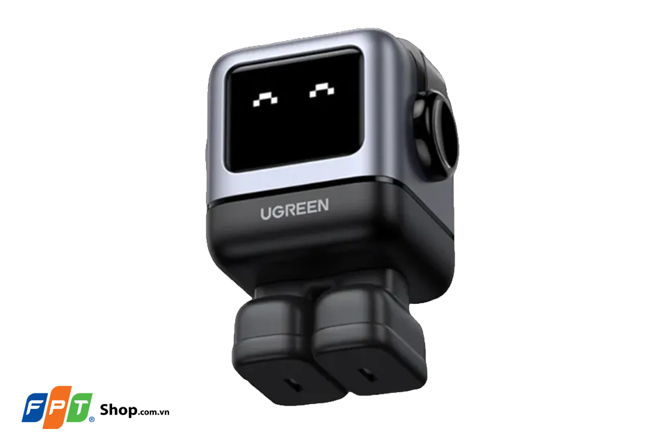 Củ Sạc Nhanh 3 Cổng Robot Ugreen Gan 65W Usb - C Chuẩn Pd/Pps + Usb - A