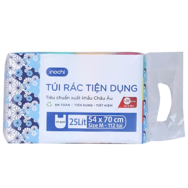 Lô túi rác màu tiện dụng Inochi Soji 4 x 25L