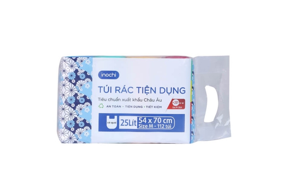 Lô Túi Rác Màu Tiện Dụng Inochi Soji 4 X 25L