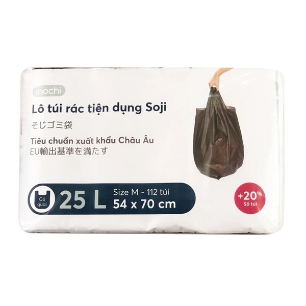 Lô túi rác tiện dụng Inochi Soji 4 x 25L