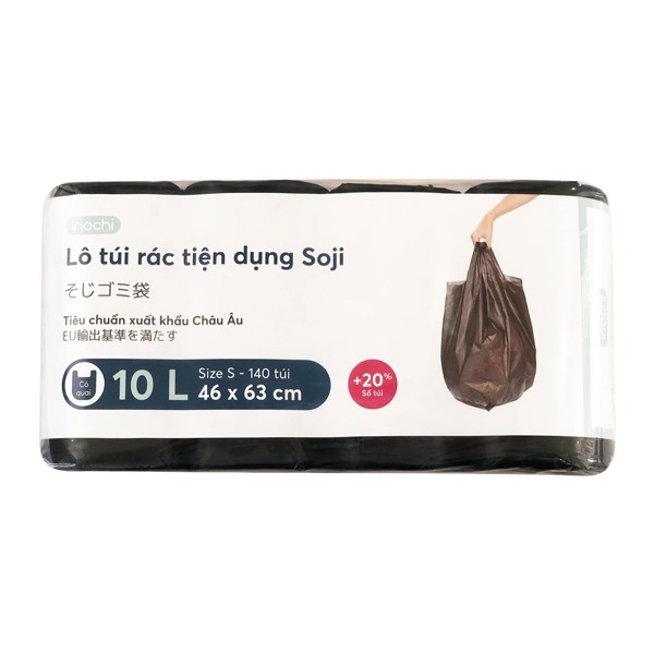 Lô túi rác tiện dụng Inochi Soji 4 x 10L