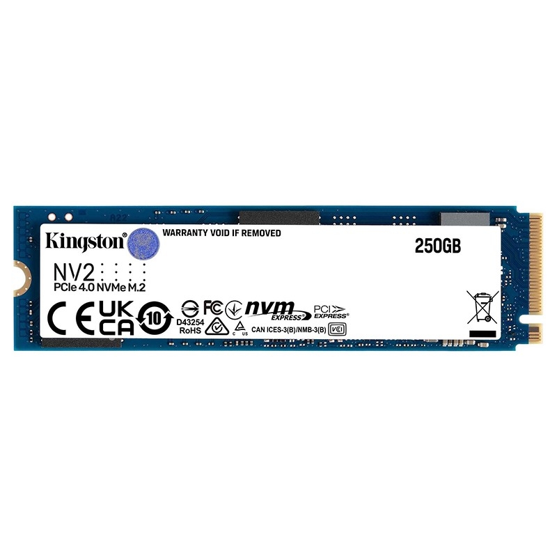 Ổ Cứng Ssd Kingston 250 Gb M.2 Nvme Đọc: 3000 Mb/S - Ghi: 1300 Mb/S (Snv2S/250G)