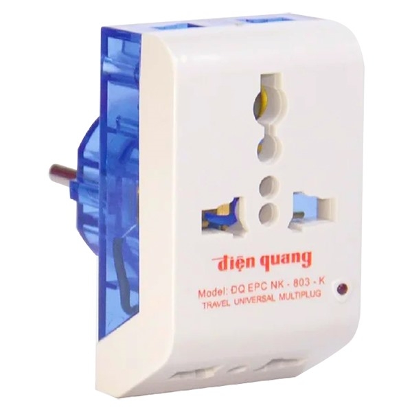 Phích cắm chuyển đa chiều Điện Quang ĐQ EPC NK-803-K Xanh