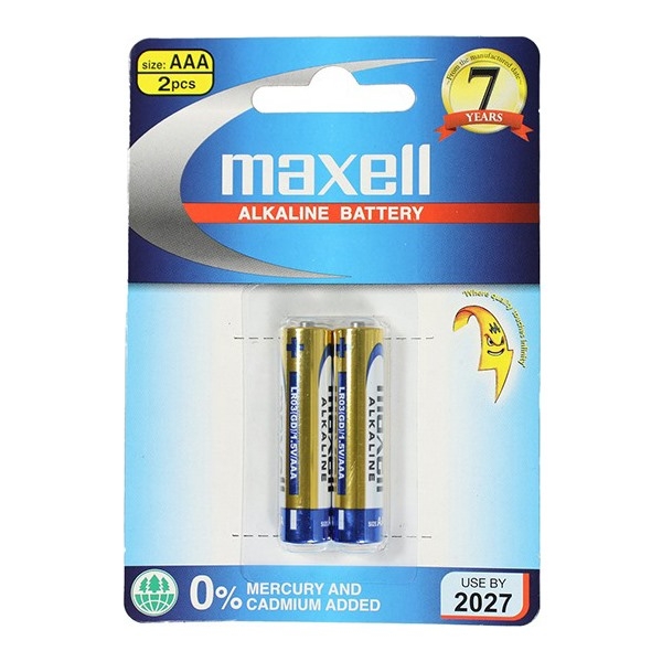 Pin Alkaline AAA Vỉ 2 viên MAXELL LR03