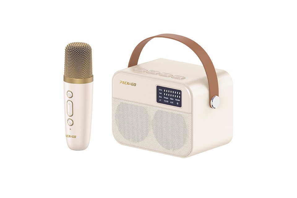 Loa Bluetooth Karaoke Mini Pack&Go Kms01 + Mic Không Dây