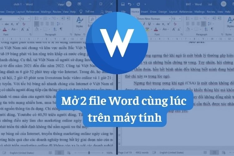 Mách bạn cách mở 2 file Word cùng lúc trên máy tính