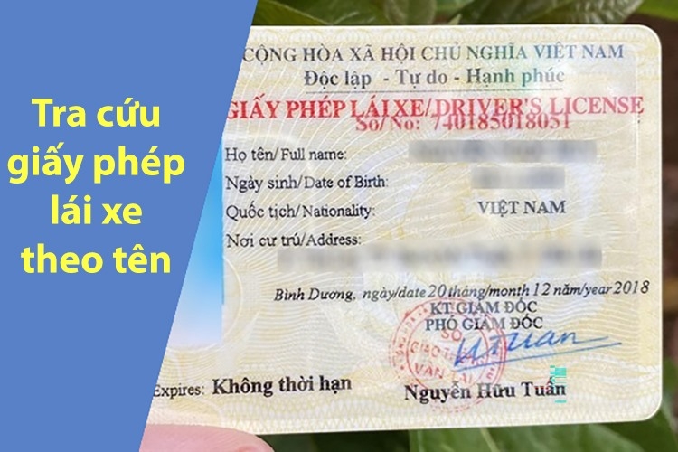 TRA CỨU GIẤY PHÉP LÁI XE A1 CŨ BẰNG CMND NHANH CHÓNG