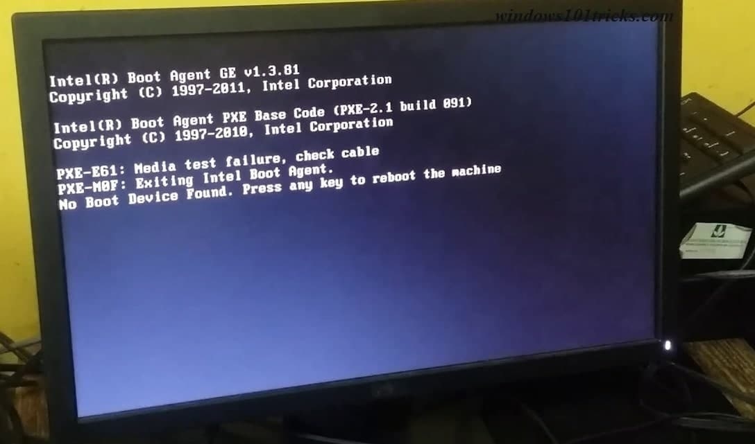 Lỗi No Boot Device Found xuất hiện trên máy tính có nghĩa là gì?