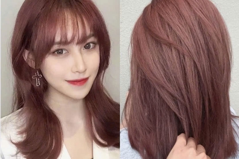 Nhuộm tóc nâu đào