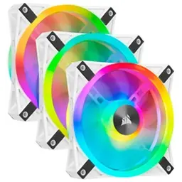 Bộ 3 quạt máy tính 120mm Corsair QL120 Trắng PRO RGB kèm Node Core /CO-9050104-WW