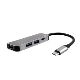 Cáp Hub USB-C To HDMI 4 in 1 JCPal Xám
